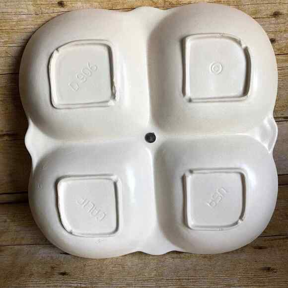 California Pottery Vintage White & Blue Floral Divided Serving Tray - Ceramic - Picture 9 of 9